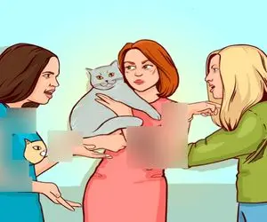 هوش تصویری؛ اگه همه نابغه ها شاگردت بودن بگو صاحب گربه کدوم یکی از این 3 تا خانم هست!