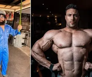 دوربین مخفی؛ هرکوله با کوهی از عضله در برابر زور بازوی ولادیمیر شموندنکو نظافتچی کم آورد
