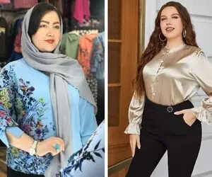 شومیز سایز بزرگ / خانوم پلاس سایزی که نمیدونی مهمونی چی بپوشی اینا واست عالین