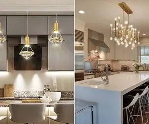 افزایش متراژ آشپرخانه؛ این مدلی چراغ و نور پردازی میتونه فضارو دو سه برابر کنه