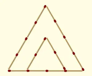 هوش تصویری؛ اگه ادعا داری که نابغه ایران هستی با حرکت دادن 2 تا کبریت 3 تا مثلث بساز!