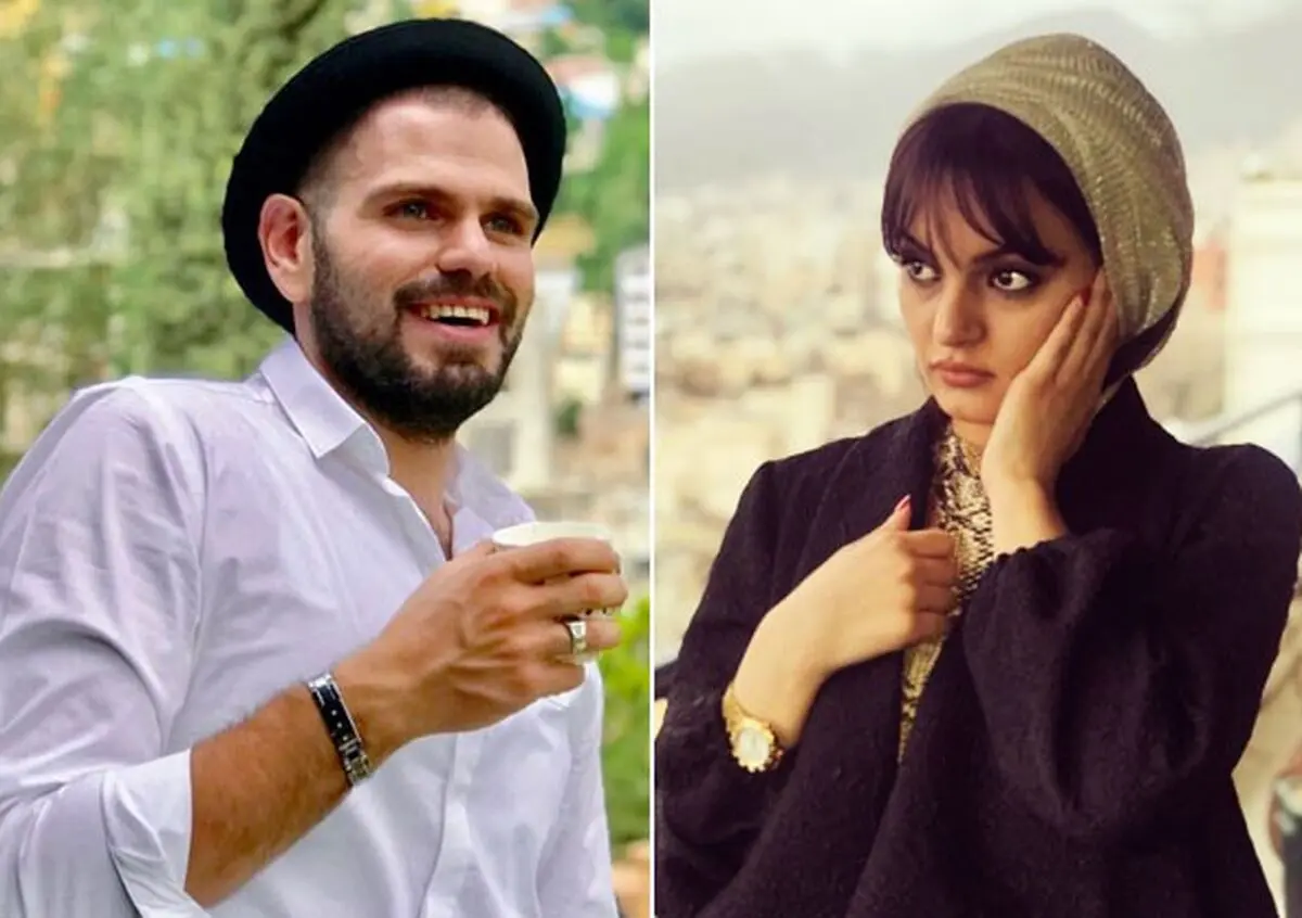 نیلوفر پارسا و همسرش