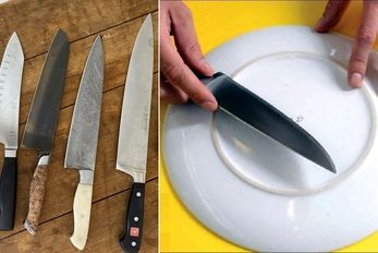 چند روش ساده و خونگی برای تیز کردن چاقوهای آشپزخونه / راهکارای خیلی سریع و فوری