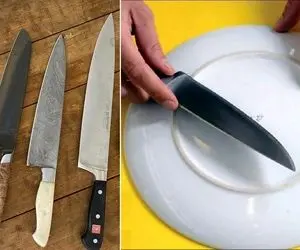 چند روش ساده و خونگی برای تیز کردن چاقوهای آشپزخونه / راهکارای خیلی سریع و فوری