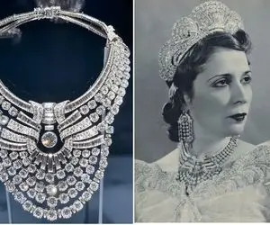 سفر به ایام قدیم؛ تصویری از مادر زن مصری محمد رضا پهلوی با گردنبند خاص