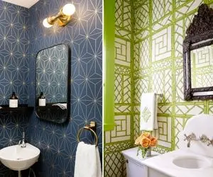 کاغذ دیواری شیک سرویس بهداشتی / نگو اونجا جای کار خرابیه ولِلش! اینجوری عالی میشه