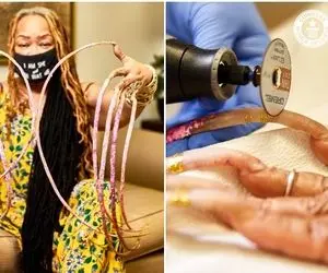 زنی که دارای بلندترین ناخن ها در جهان است!