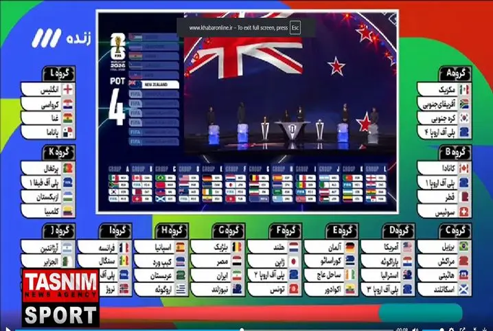 (ویدیو) سومین حریف ایران در گروه G جام جهانی ۲۰۲۶ مشخص شد