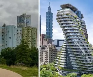 برج های ایلاود، معماری رنگین کمانی دهه ۷۰ پاریس؛ غیرمعمول ترین نما شکل دفتر پاره پاره