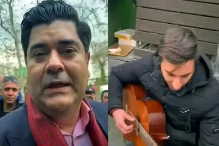 آواز سنتی؛ عقیلی تو تجریش دید نوازنده خیابونی داره میزنه رفت باهاش خوند فقط اوجش 