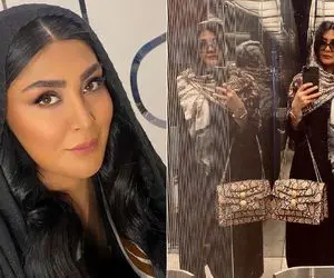 دلبری خانم بازیگر با میکاپ برنز و موهای پرکلاغی اش! +عکس