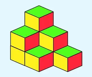 هوش تصویری؛ اگه رودست نداری تو نابغه بازی بگو ببینم چند تا مکعب رنگی تو تصویر هست؟