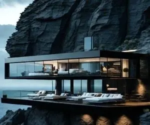 معماری خلاقانه؛ کنار پرتگاه صخره لب دریا ویلای اعیونی شاه پسند ساخته 