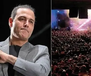 آواز پر طمطراق؛ علیرضا قربانی با حضار تو کنسرتش هم صدا میخونه آمدم تو به داد دلم برسی