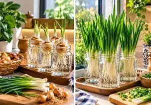 پرورش پیازچه داخل آب تو خونه؛ ساده ترین راه برای کاشت و برداشت یک هفته ای