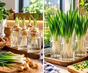 پرورش پیازچه داخل آب تو خونه؛ ساده ترین راه برای کاشت و برداشت یک هفته ای