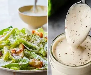 طرز تهیه سالاد سزار با مرغ مزه دار شده و سس مخصوص/ سه سوته شام رژیمی تحویل بگیر