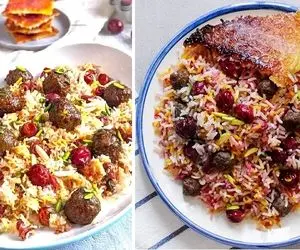 طرز تهیه آلبالو پلو با گوشت قلقلی / آلبالوهای نوبر رو دریاب و یه غذای عالی بپز