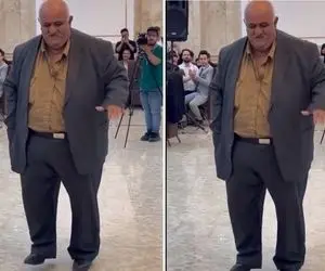 آواز مسروری؛ ببین پیرمرد درشت اندام با آهنگ باباکرم چه با ناز و اسلوموشن میرقصه!