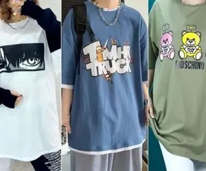 مدل های تیشرت لانگ دخترونه 1404 / با اینا استایلتو کیوت و پینترستی کن مثل انیمیشن ها