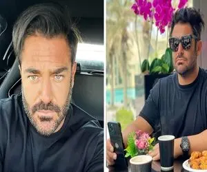 ورزش کردن محمدرضا گلزار با داداش الناز خانوم و یه لباس سِت! چه قاب مایه داری!