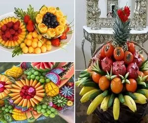 ایده تزیین میوه به شکل های لاکچری برای پذیرایی از مهمون ها تو عید / روش خانومای مدرن