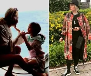 وقتی مهناز افشار با دُخیش ژست اومد و تتوهاش تابلو شد؛ تارزانی از دیوار راست رفت بالا!