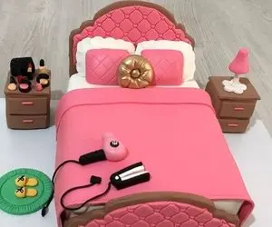 ابلهانه های جذاب؛ با شکلات و فوندانت واسه عروس سرویس اتاق خواب ساختن باید بیای ببینی