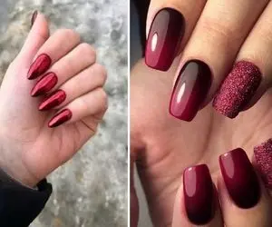 "لاک زرشکی" یه گزینه جذاب برای پوست گندمی و سفید؛ با این ترفندا مثل ناخن کارا لاک بزن!