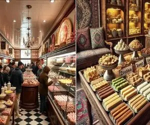 بهترین شیرین فرشی های تهران/ شیرینی های لاکچری و تازه اینا خوراک پذیرایی مجلل تو عیده