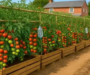 کشاورزی خلاقانه؛ واسه کاشت گوجه فرنگی داربست زدن خروار خروار محصول جمع کردن