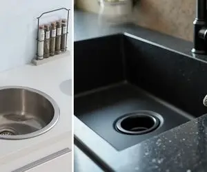 روش های ساده برای تمیز کردن سینک استیل و چینی / برق انداختن سینک با یه بشکن