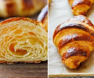 طرز تهیه کروسان خانگی؛ عکس از تمام مراحل پخت