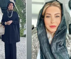 "فریبا نادری" تو پنت هاوس خونش موهای بلوندشو نشون همه داد! +عکس