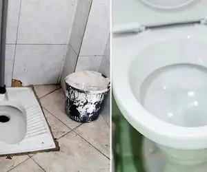 توالت ایرانی از جرم زیاد زرد شده؟ شوینده شیمیایی گلوتو میزنه اینجوری خونگی برق بنداز