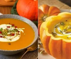 (ویدئو) طرز تهیه سوپ کدو حلوایی؛ یه نوبرانه خوش آب و رنگ با کدو تنبل