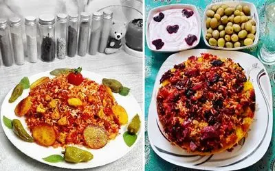 طرز تهیه پلو مخلوط پاییزی / لبو پلو از رنگ و طعم و مزه هیچی کم نداره