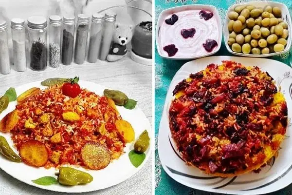 طرز تهیه پلو مخلوط پاییزی / لبو پلو از رنگ و طعم و مزه هیچی کم نداره