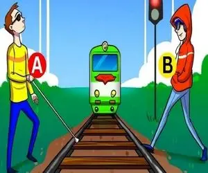 بازی فکری؛ فقط افراد منطقی با هوش ابرانسانی میتونن بگن جون کی در خطره رو ریل قطار