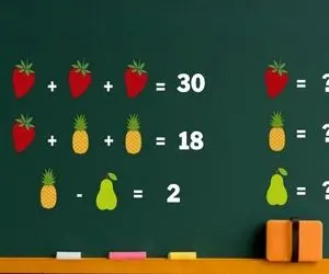 بازی فکری؛ عمرا بتونی این معادله میوه ای رو تو 10 ثانیه حل کنی