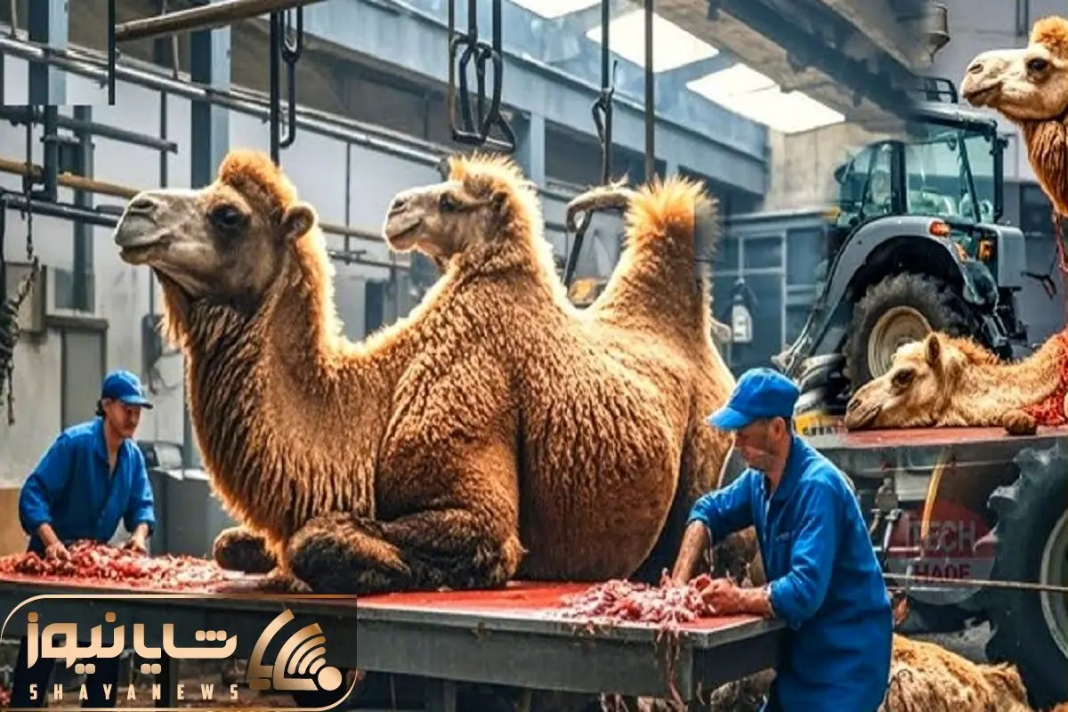 فرآوری شتر؛ زنده استخون شتر رو از گوشت جدا و پوستشو تیماج میکنه مثله شده سرخ میکنه