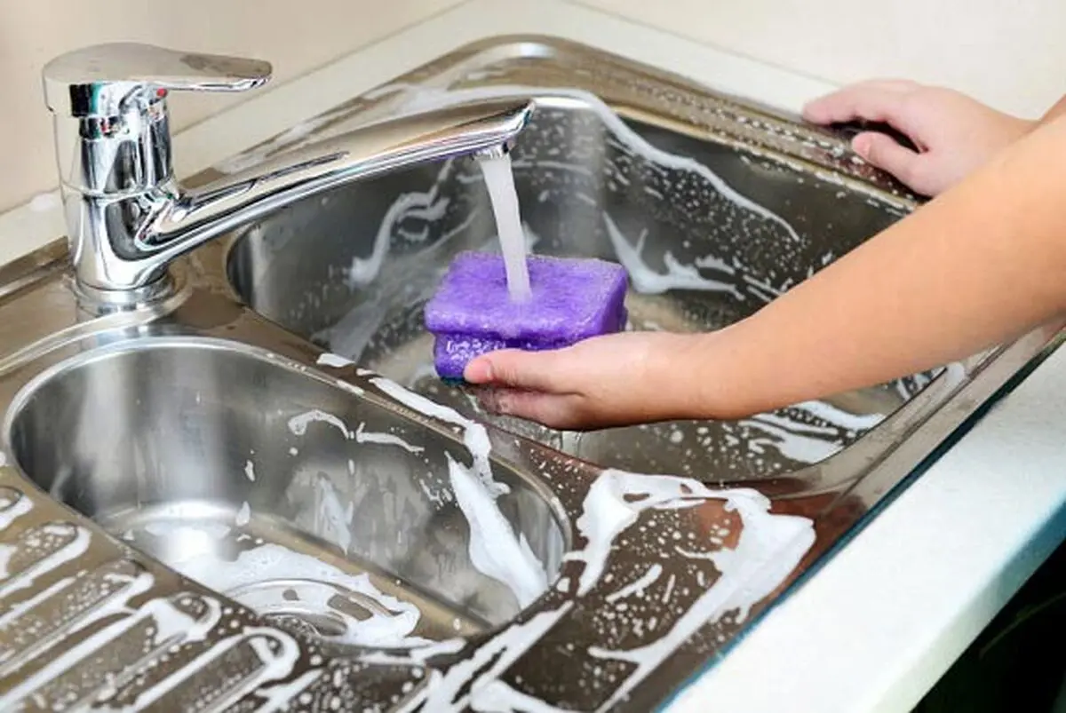 تمیز کردن سینک استیل و چینی