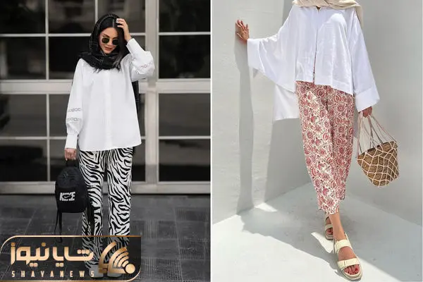 شلوار طرح دار