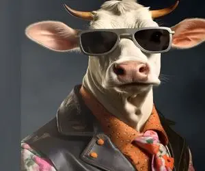اگر حیوانات آدم بودند؛ گاوی که با سبک خود بر دنیای مد و استایل چیره شد