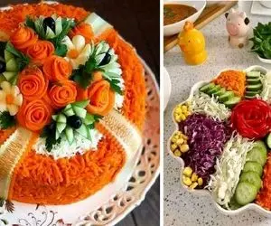 تزیین سالاد فصل و شیرازی واسه یه میز خوشگل / باسلیقه بودن اتفاقی نیست باید بلد باشی