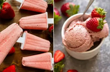 طرز تهیه بستنی توت فرنگی بدون دستگاه؛ خوشمزه و سالم