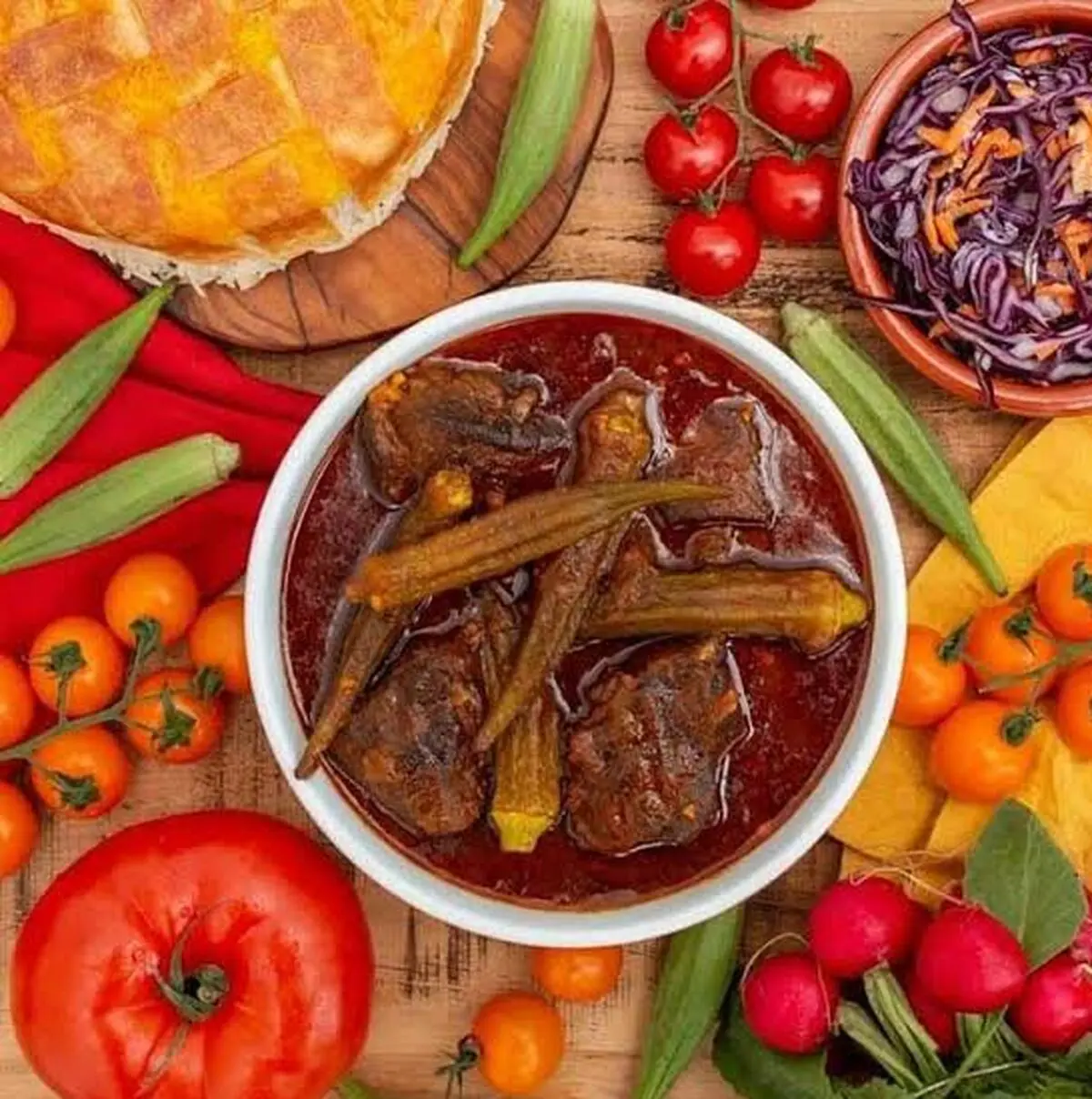 خورشت بامیه