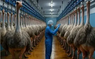 فرآوری شترمرغ؛ غول پرنده رو پروار می‌کنن تا پوست و گوشتش بشه معدن دلار