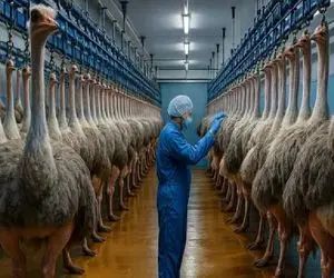 فرآوری شترمرغ؛ غول پرنده رو پروار می‌کنن تا پوست و گوشتش بشه معدن دلار