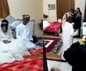 ازدواج سیاه ؛ مراسم عقد پیرمرد 80 ساله عرب با دختر 12 ساله!